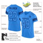 Personalized Powder Blue Powder Blue-Navy Mesh Authentic Football Jersey Team Custom Name and Number