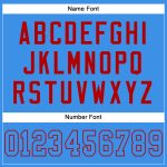Personalized Powder Blue Powder Blue-Red Mesh Authentic Football Jersey Team Custom Name and Number