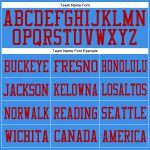 Personalized Powder Blue Powder Blue-Red Mesh Authentic Football Jersey Team Custom Name and Number