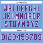 Personalized Powder Blue Purple-White Authentic Baseball Jersey