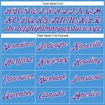 Personalized Powder Blue Purple-White Performance T-Shirt Team Custom Name and Number