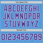 Personalized Powder Blue Purple-White Performance Vapor Golf Polo Shirt Team Custom Name and Number