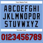 Personalized Powder Blue Red-Black Authentic Baseball Jersey Team Custom Name and Number