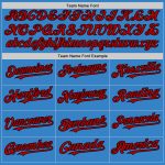 Personalized Powder Blue Red-Black Authentic Sleeveless Baseball Jersey Team Custom Name and Number