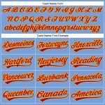 Personalized Powder Blue Red-Gold Authentic Baseball Jersey