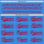 Personalized Powder Blue Red Hockey Jersey Team Custom Name and Number