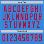 Personalized Powder Blue Red Hockey Jersey Team Custom Name and Number