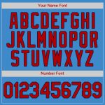 Personalized Powder Blue Red-Navy Authentic Baseball Jersey