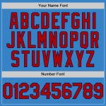 Personalized Powder Blue Red-Navy Authentic Sleeveless Baseball Jersey Team Custom Name and Number