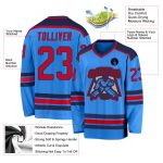 Personalized Powder Blue Red-Navy Hockey Jersey