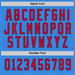 Personalized Powder Blue Red-Navy Hockey Jersey Team Custom Name and Number