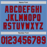 Personalized Powder Blue Red-Navy Mesh Authentic Football Jersey