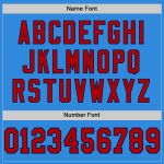 Personalized Powder Blue Red-Navy Mesh Authentic Football Jersey Team Custom Name and Number