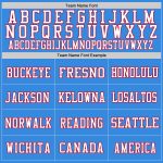 Personalized Powder Blue Red-Navy Mesh Authentic Throwback Football Jersey Team Custom Name and Number