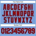 Personalized Powder Blue Red Pinstripe Black Authentic Baseball Jersey Team Custom Name and Number