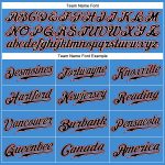 Personalized Powder Blue Red Pinstripe Black-White Authentic Baseball Jersey Team Custom Name and Number