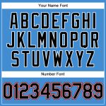 Personalized Powder Blue Red Pinstripe Black-White Authentic Baseball Jersey Team Custom Name and Number