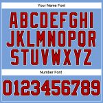 Personalized Powder Blue Red Pinstripe Red-Black Authentic Baseball Jersey Team Custom Name and Number