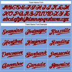 Personalized Powder Blue Red Pinstripe Red-Black Authentic Baseball Jersey Team Custom Name and Number