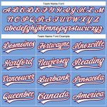Personalized Powder Blue Red Pinstripe White-Royal Authentic Baseball Jersey Team Custom Name and Number