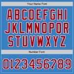 Personalized Powder Blue Red-White Authentic Baseball Jersey Team Custom Name and Number