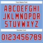 Personalized Powder Blue Red-White Authentic Baseball Jersey