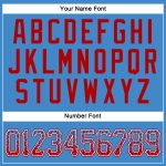Personalized Powder Blue Red-White Authentic Drift Fashion Baseball Jersey Team Custom Name and Number
