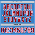 Personalized Powder Blue Red-White Authentic Sleeveless Baseball Jersey Team Custom Name and Number