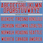Personalized Powder Blue Red-White Mesh Authentic Football Jersey