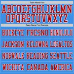 Personalized Powder Blue Red-White Mesh Authentic Football Jersey Team Custom Name and Number