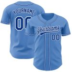 Personalized Powder Blue Royal-White Authentic Baseball Jersey