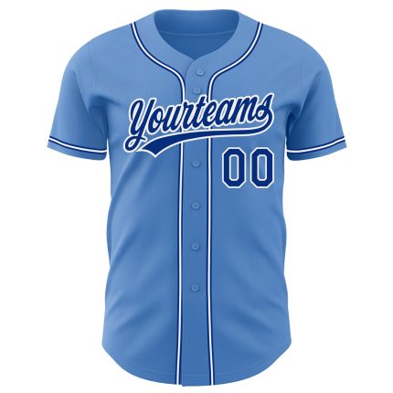 Personalized Powder Blue Royal-White Authentic Baseball Jersey