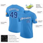 Personalized Powder Blue Royal-White Performance T-Shirt Team Custom Name and Number
