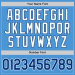 Personalized Powder Blue Royal-White Performance T-Shirt Team Custom Name and Number