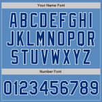 Personalized Powder Blue Royal-White Two-Button Unisex Softball Jersey Team Custom Name and Number