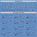 Personalized Powder Blue Royal-White Two-Button Unisex Softball Jersey Team Custom Name and Number