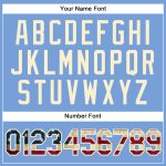 Personalized Powder Blue Vintage USA Flag-Cream Authentic Baseball Jersey Team Custom Name and Number