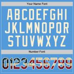 Personalized Powder Blue Vintage USA Flag-Cream Performance Vapor Golf Polo Shirt Team Custom Name and Number