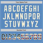 Personalized Powder Blue Vintage USA Flag-Cream Two-Button Unisex Softball Jersey Team Custom Name and Number