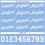 Personalized Powder Blue White Authentic Baseball Jersey Team Custom Name and Number
