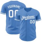 Personalized Powder Blue White Authentic Baseball Jersey Team Custom Name and Number