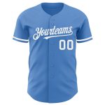 Personalized Powder Blue White Authentic Baseball Jersey Team Custom Name and Number