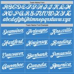 Personalized Powder Blue White Authentic Sleeveless Baseball Jersey Team Custom Name and Number