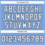 Personalized Powder Blue White-Black Authentic Baseball Jersey Team Custom Name and Number