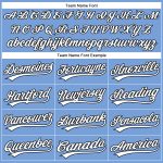 Personalized Powder Blue White-Black Authentic Baseball Jersey Team Custom Name and Number