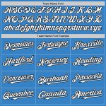 Personalized Powder Blue White-Black Authentic Sleeveless Baseball Jersey Team Custom Name and Number