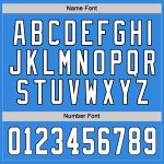 Personalized Powder Blue White-Black Hockey Jersey Team Custom Name and Number