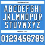 Personalized Powder Blue White-Black Mesh Authentic Throwback Football Jersey Team Custom Name and Number