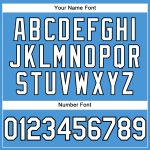 Personalized Powder Blue White-Black Performance T-Shirt Team Custom Name and Number