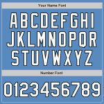 Personalized Powder Blue White-Black Two-Button Unisex Softball Jersey Team Custom Name and Number